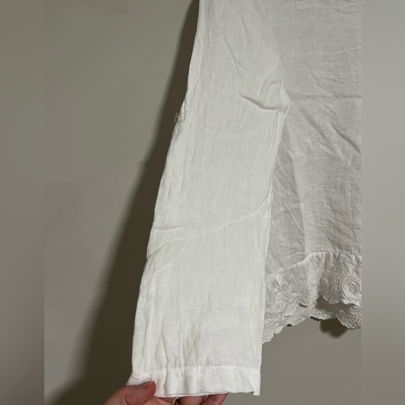 Terzi Millennio Linen Tunic Top Size Small Made in Italy Coastal Beach - Picture 4 of 8